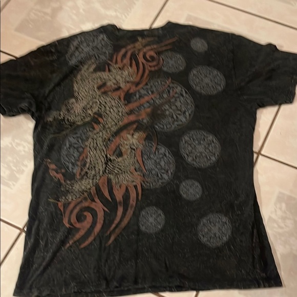 Ring of Fire Black and Brown Dragon Tee - Picture 4 of 5
